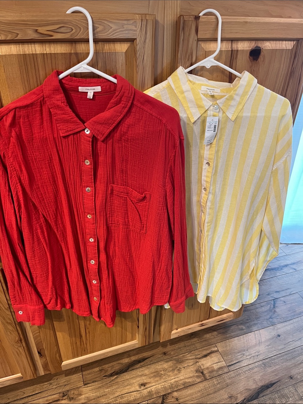 Maurices Button-Down Shirts, size M, lot of 2